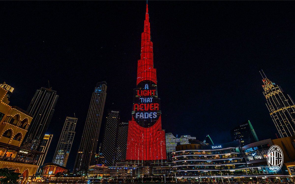 acmilan's tweet photo. #RednBlack: "A light that never fades". In the build-up to the Euroderby, even the landmarks are getting in on the actions. From Milano's Duomo to Dubai's Burj Khalifa. Find out all about it 👉 https://t.co/Z7bYif4UjZ 

Dai simboli di Milano al Burj Khalifa di Dubai, la campagna creata per accompagnare i tifosi rossoneri a #MilanInter sta coinvolgendo tutto il mondo. Scopri di più 👉 https://t.co/yEUS06QwpH

#UCL #SempreMilan