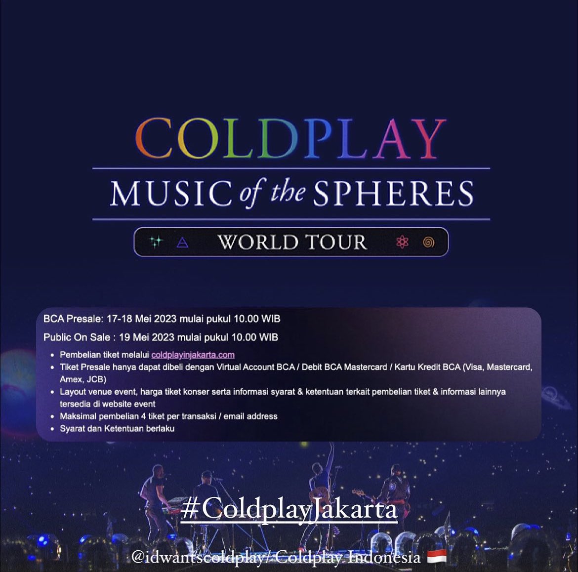 Minplay Pre-Sale konsepnya seperti apa? 
#ColdplayJakarta 🇮🇩