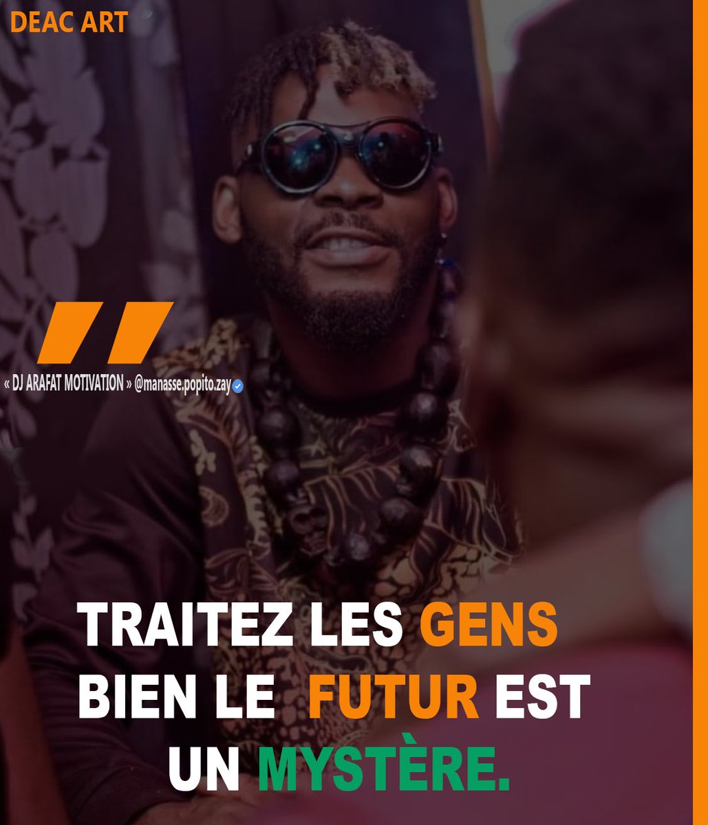 YoroMotivation's tweet photo. 💢 Aime ♥️ et partage 🚀 ce post avec tes amis(e)s
• Abonne toi pour plus de motivation et inspiration quotidienne @dj.arafat.motivation 💪🏿
• By @manasse.popito.zay
#djarafat #abidjan🇨🇮 #coupedecale #trapdecale #ivoirien #ivoirienne #ivoirianfood #ivoire #rapivoire https://t.co/o4tQJKhq0s