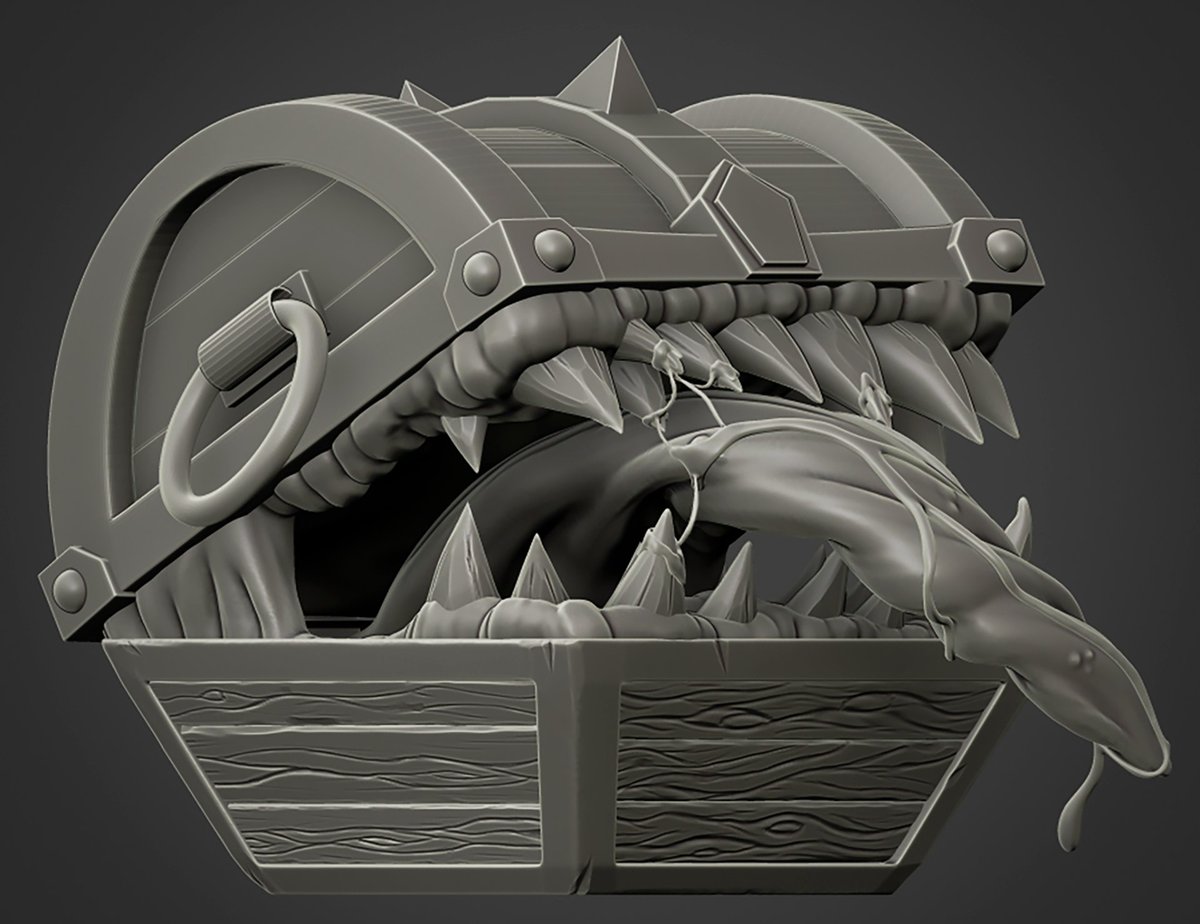 GamerDevp's tweet photo. #WIP

Mimic Chest´s update! Mouth, Tongue, Teeth, an bot side done. Tomorrow it´s time to work on top side.

#3drender #3dartist #3dart #zbrush #blender #blender3d #indiegamedev #indiedev #sculpture https://t.co/0MsXnIEl11