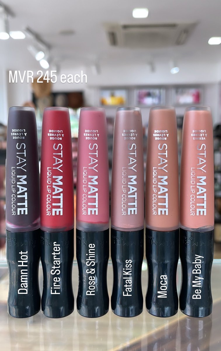 RIMMEL London Stay Matte Liquid Lip Color now available at our store in Malé City.
To place your orders 👇🏼
instagram.com/repute.mv?igsh…