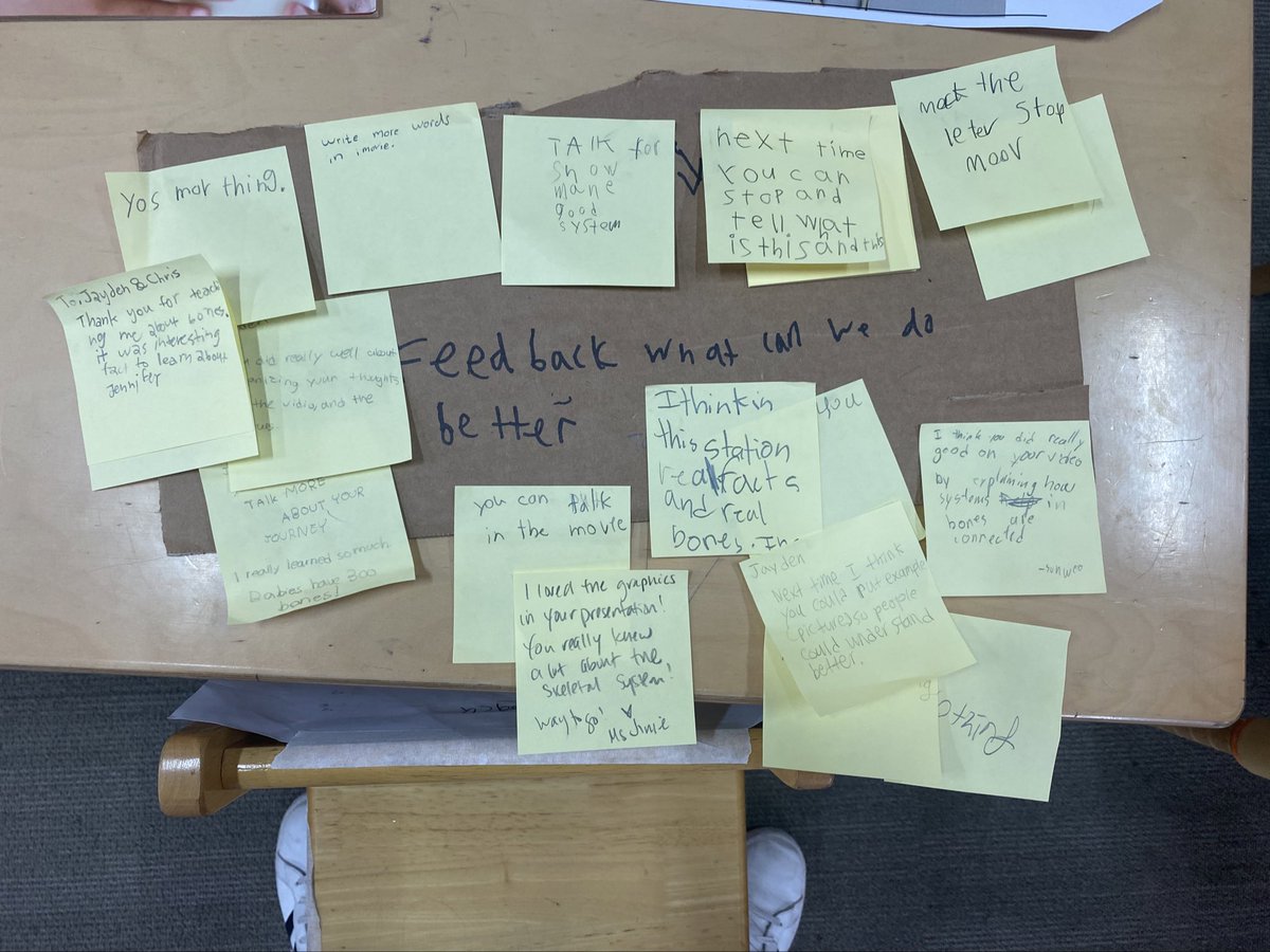 Our class shared their ‘Who We Are’ actions with 5 different classes yesterday! Students presented, collected feedback from their audiences, and spent today reflecting on what they learned from the experiences. Big learning community energy, huge new stamina record! #pyp