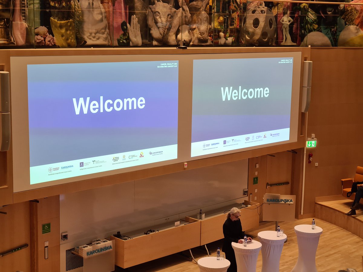 Happening now in conjunction with Sweden's current EU presidency the conference "Cancer, equality and EU:s Beating Cancer Plan"
Organized by the Swedish Comprehensive Cancer Centers  and the Swedish Cancer Society. 
#KarolinskaCCC #SahlgrenskaCCC #SkåneCCC #Cancerfonden