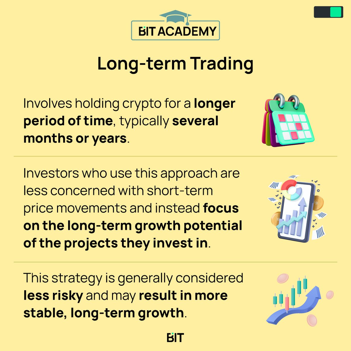 BITCryptoXchg's tweet photo. 🎓 BIT Academy

Are you a short-term or long-term #crypto trader? 🤔 
There's no one-size-fits-all approach, but understanding the differences can help you make more informed decisions. 
👉Swipe for details   

#BITAcademy #CryptoTrading #ShortTermVsLongTerm https://t.co/6rjoAy8Bai