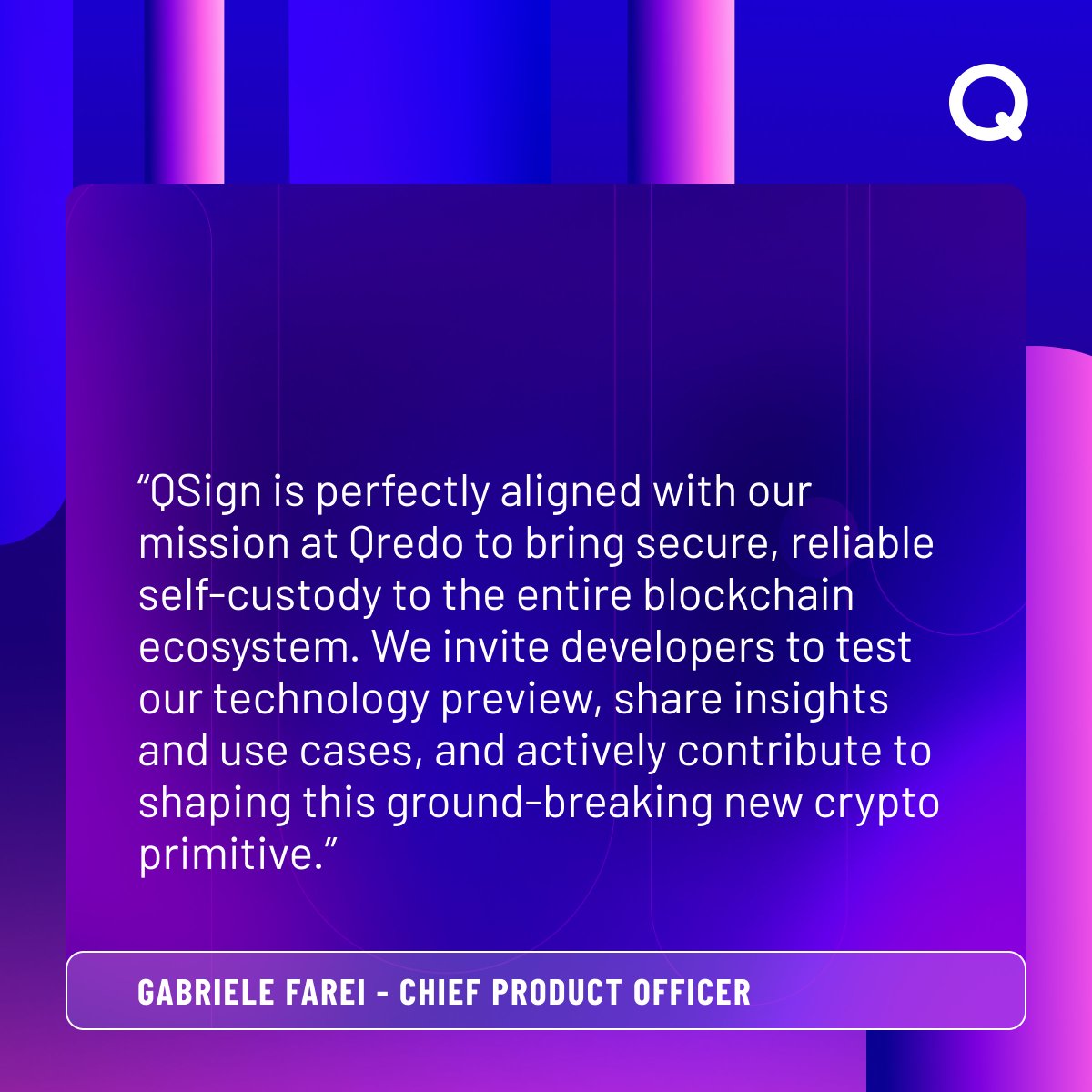 OpenCustody's tweet photo. All eyes on #QSign 👀👀👀
Interested in learning more? Don't miss tomorrow's #TwitterSpaces AMA👇
https://t.co/s0fDCoTUJb
Submit your questions now using #QSignAMA! https://t.co/TfYWO3tJEk