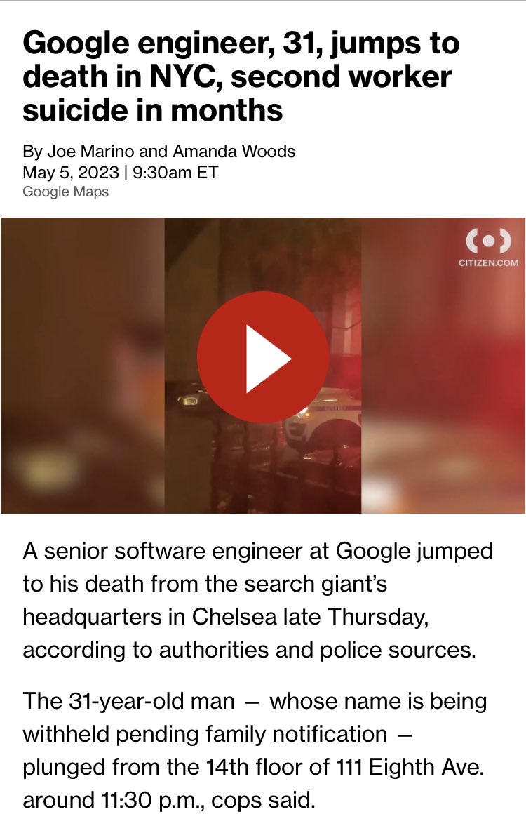 CRENCHTIME's tweet photo. @MattWallace888 Larry Page missing &amp; the 
2 recent Google Execs committed suicide https://t.co/6A6DAtS99K