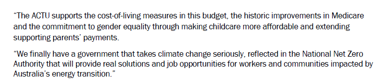 unionsaustralia's tweet photo. Media Release: Budget acts on wages, health, energy transition and cost of living #Budget2023 https://t.co/rWsVktssug