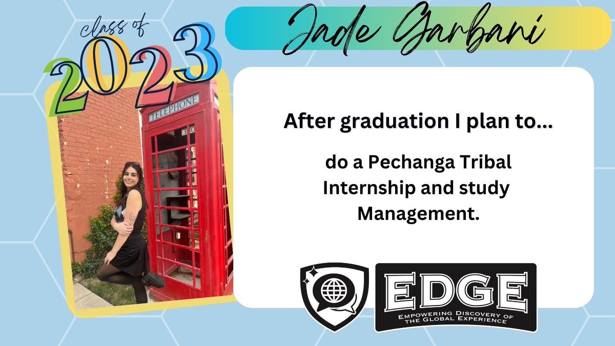 Congratulations, Jade!