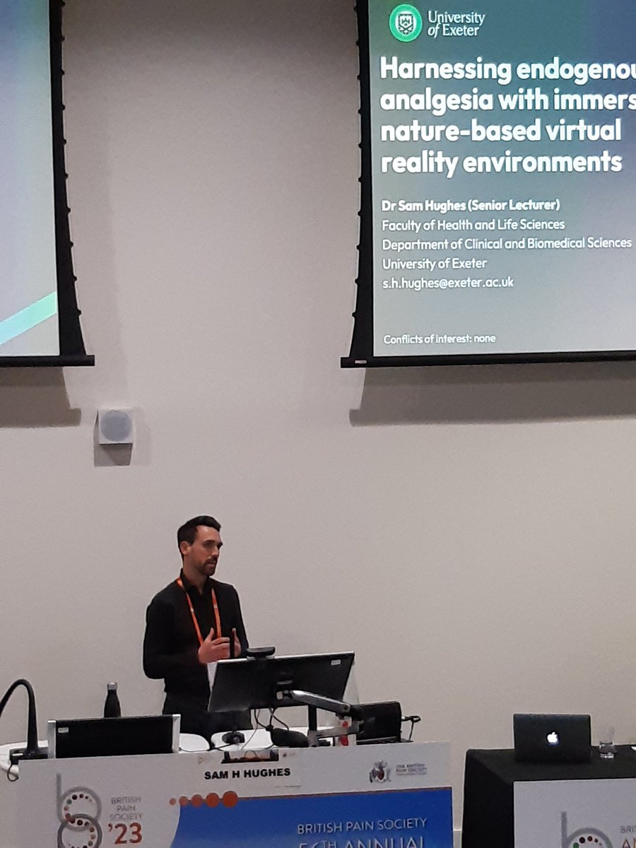 MargaretMDunham's tweet image. #BPSASM2023 endogenous analgesia-virtual reality and its effect on pain. Excellent presentation from Dr Sam Hughes, UoExeter