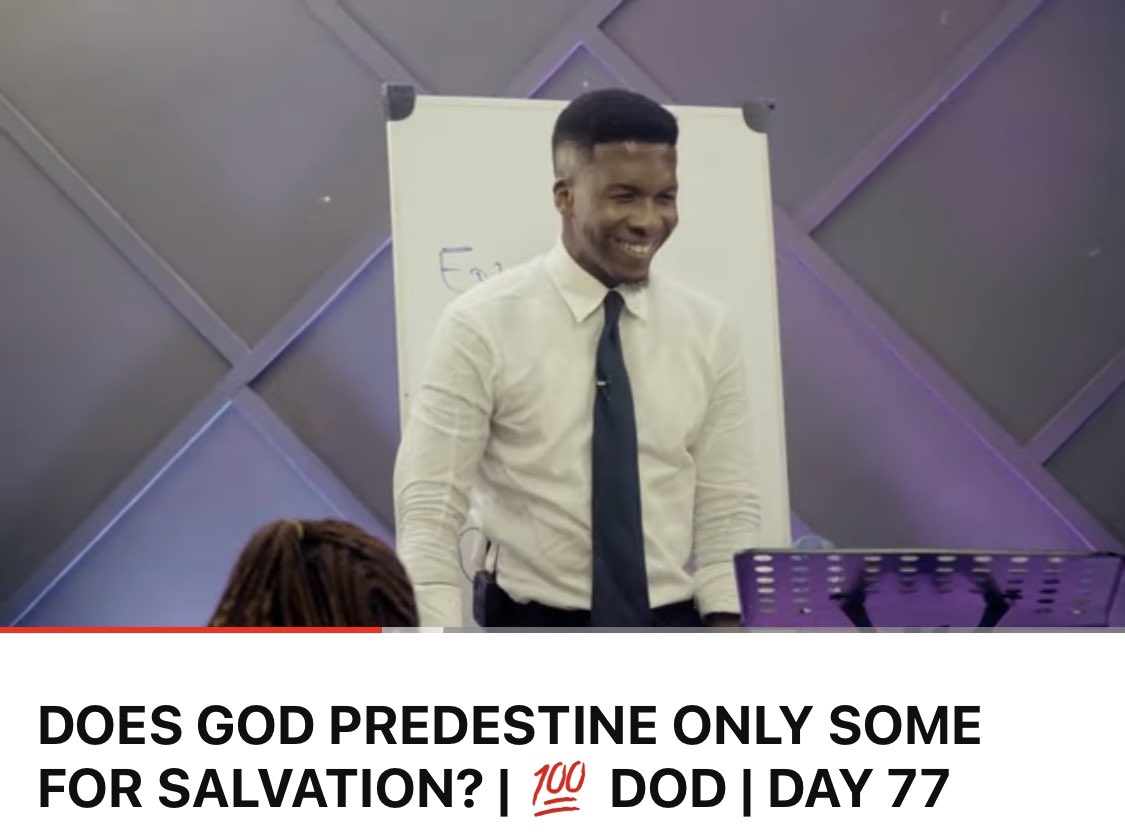 Tolulope Oludapo (@tolulopeoludapo) on Twitter photo So many questions answered in just this one episode of #100DaysOfDiscipleship by <a href="/pst_iren/">Apostle Emmanuel Iren</a>
Such a blessing 🙏🏾
DOES GOD PREDESTINE ONLY SOME FOR SALVATION? | 💯 DOD | DAY 77 youtu.be/VBAgP2ALmlA So many questions answered in just this one episode of #100DaysOfDiscipleship by <a href="/pst_iren/">Apostle Emmanuel Iren</a>
Such a blessing 🙏🏾
DOES GOD PREDESTINE ONLY SOME FOR SALVATION? | 💯 DOD | DAY 77 youtu.be/VBAgP2ALmlA