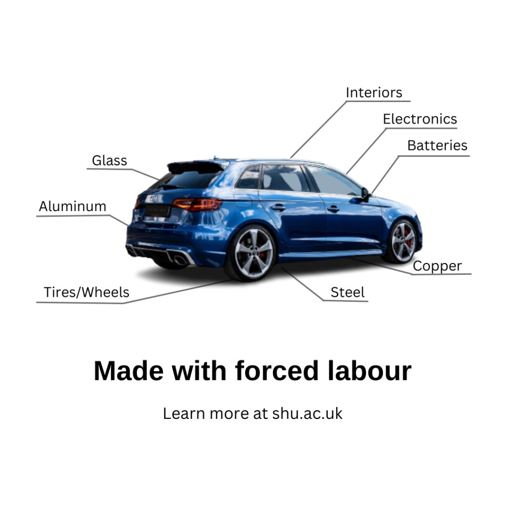 UyghurCongress's tweet photo. ⚠️Your Volkswagen may be made with #Uyghur forced labour!

@VW uses materials sourced from the Uyghur Region – which are linked to state-imposed forced labour.

Will VW shareholders demand @VWGroup take action on #Uyghurforcedlabour during their annual shareholder meeting ? https://t.co/EW3v94Tzl0