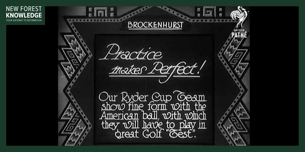 NFKnowledge's tweet photo. “Brockenhurst. Practice makes Perfect!” 

British Pathe’s short film shows the 1931 British team practising at Brockenhurst Manor Golf Club ⛳

🔎 Discover more at: https://t.co/gxMRAjzu3R

#History #NewForest #Brockenhurst #Golf #BrockenhurstManorGolfClub https://t.co/ZcnVb8i4hL