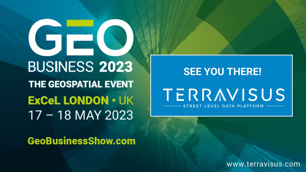 We're heading to London next week to attend #GEOBusiness2023 and we’re looking forward to connecting with new and existing data partners!

Want to know more? bit.ly/3HG9eO5

#GEOBusiness2023 #geospatial  #geospatialtechnology  #GIS #mobilemapping  #MappingTheFuture