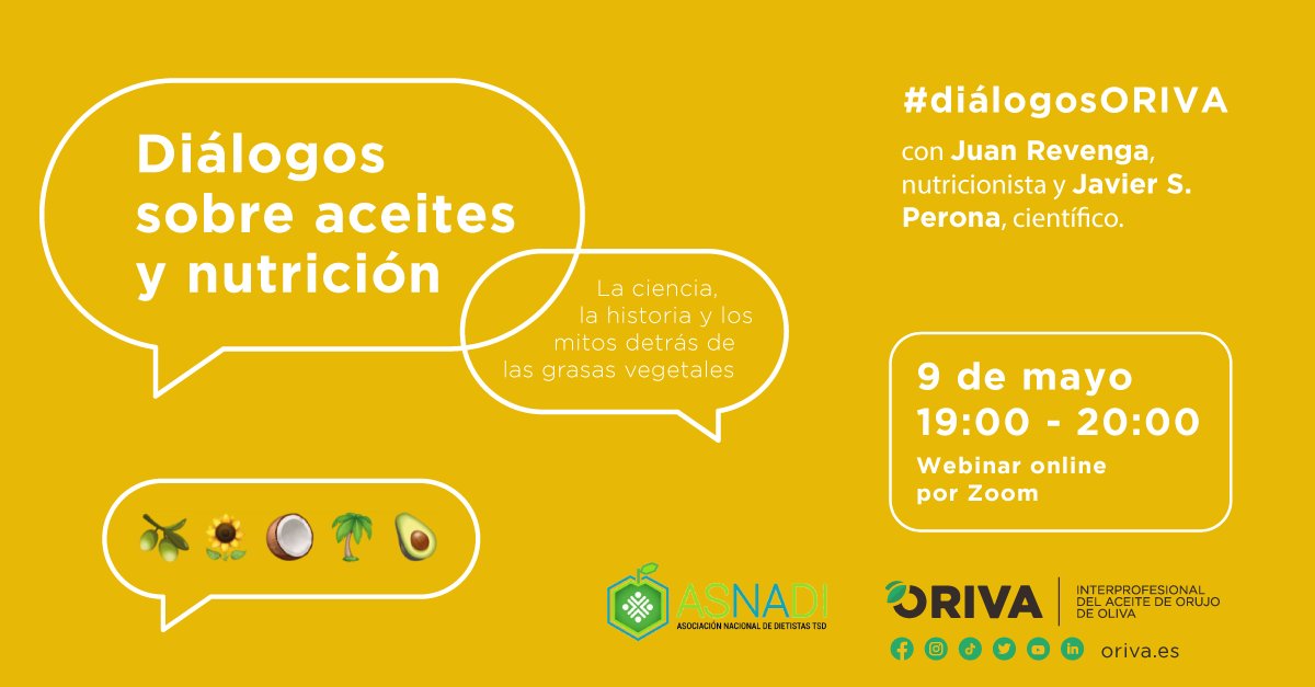 juan_revenga's tweet photo. El bueno de @Malnutridos y un servidor impartimos hoy un webinar exclusivo para #ASNADI (Asoc. Nacional de Dietistas) sobre el consumo de los aceites vegetales, promovido por @AceiteOrujo
Si te interesa que tu colectivo albergue este tipo de contenidos, contacta con nosotros! https://t.co/AlMdsnBjMY