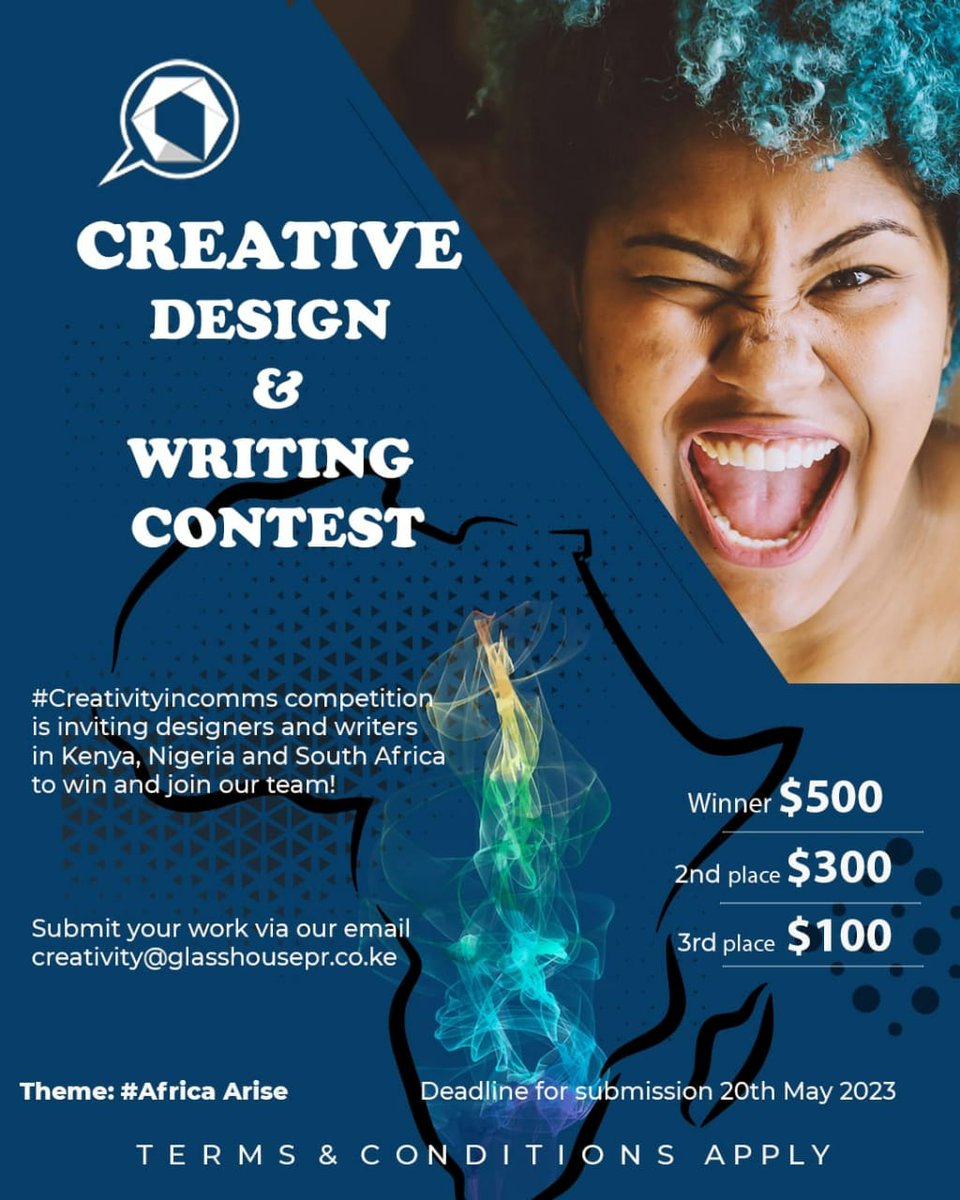 Muhomuhonjah's tweet photo. If you are a creative in Nigeria, Kenya or South Africa? Here is a chance for you to share your creative talent and to win cash prizes creativity@glasshousepr.co.ke
#CreativityInComms https://t.co/vrKtv0ciwn