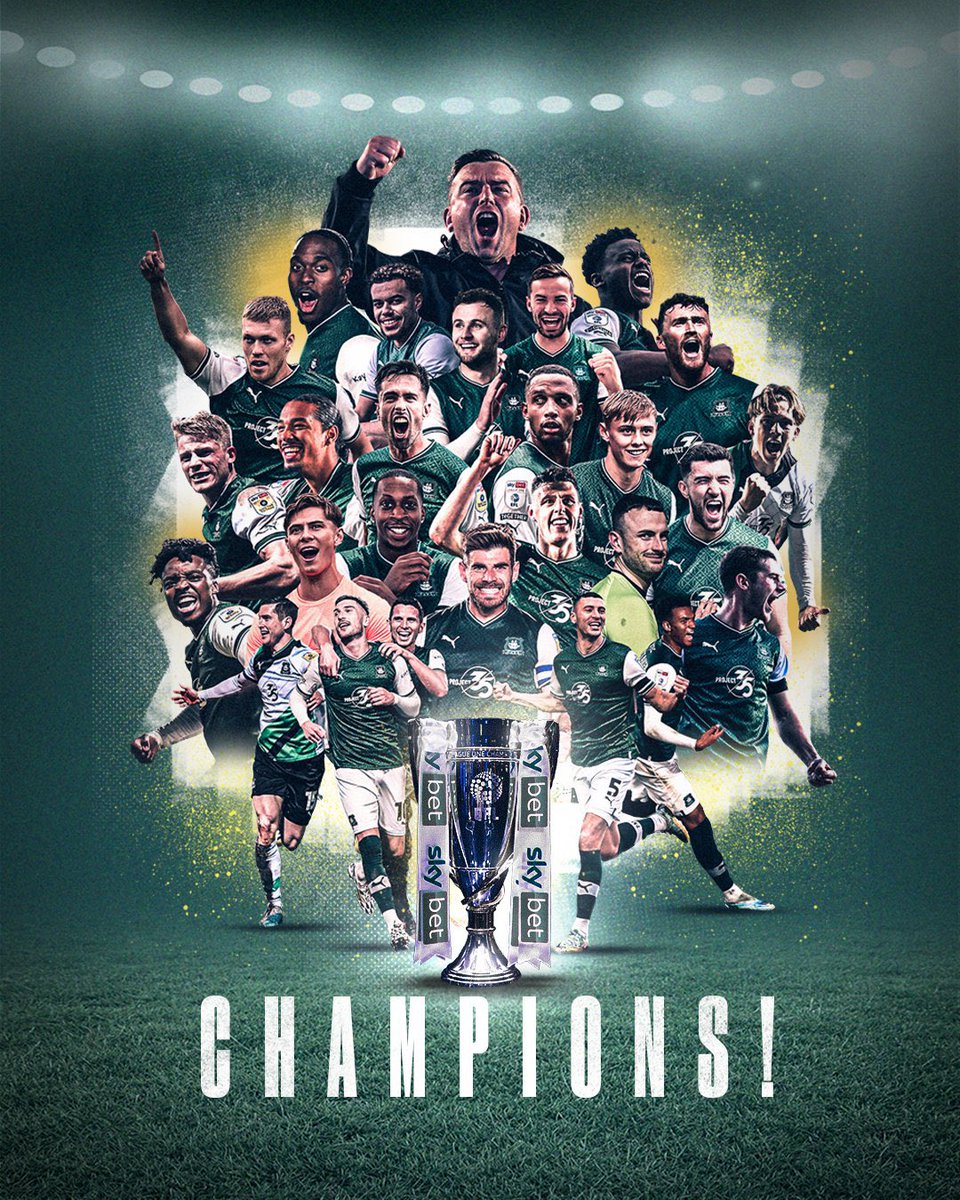 14 Sports Management (@14sm_) on Twitter photo We are Absolutely delighted for 14SM client <a href="/gillesphey/">Macaulay Gillesphey</a> on winning 🏆 the <a href="/SkyBetLeagueOne/">Sky Bet League One</a> title with <a href="/Argyle/">Plymouth Argyle FC</a>. Top stuff Macca
CHAMPIONS 🏆 #pafc We are Absolutely delighted for 14SM client <a href="/gillesphey/">Macaulay Gillesphey</a> on winning 🏆 the <a href="/SkyBetLeagueOne/">Sky Bet League One</a> title with <a href="/Argyle/">Plymouth Argyle FC</a>. Top stuff Macca
CHAMPIONS 🏆 #pafc