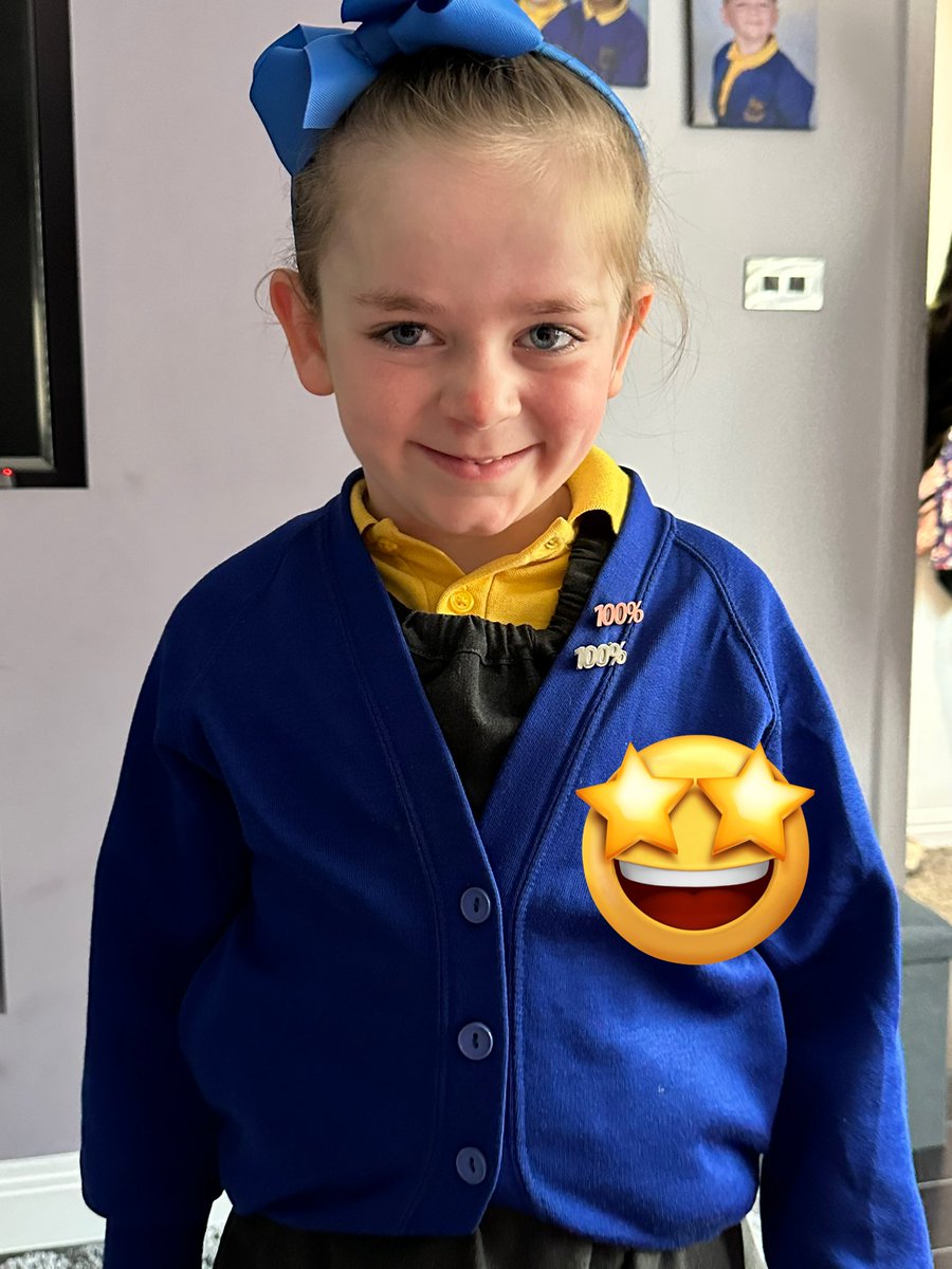 Sporting both 💯 badges today, she’s so proud. And so are we! <a href="/stlukesoldham/">St Luke's CE Primary</a>