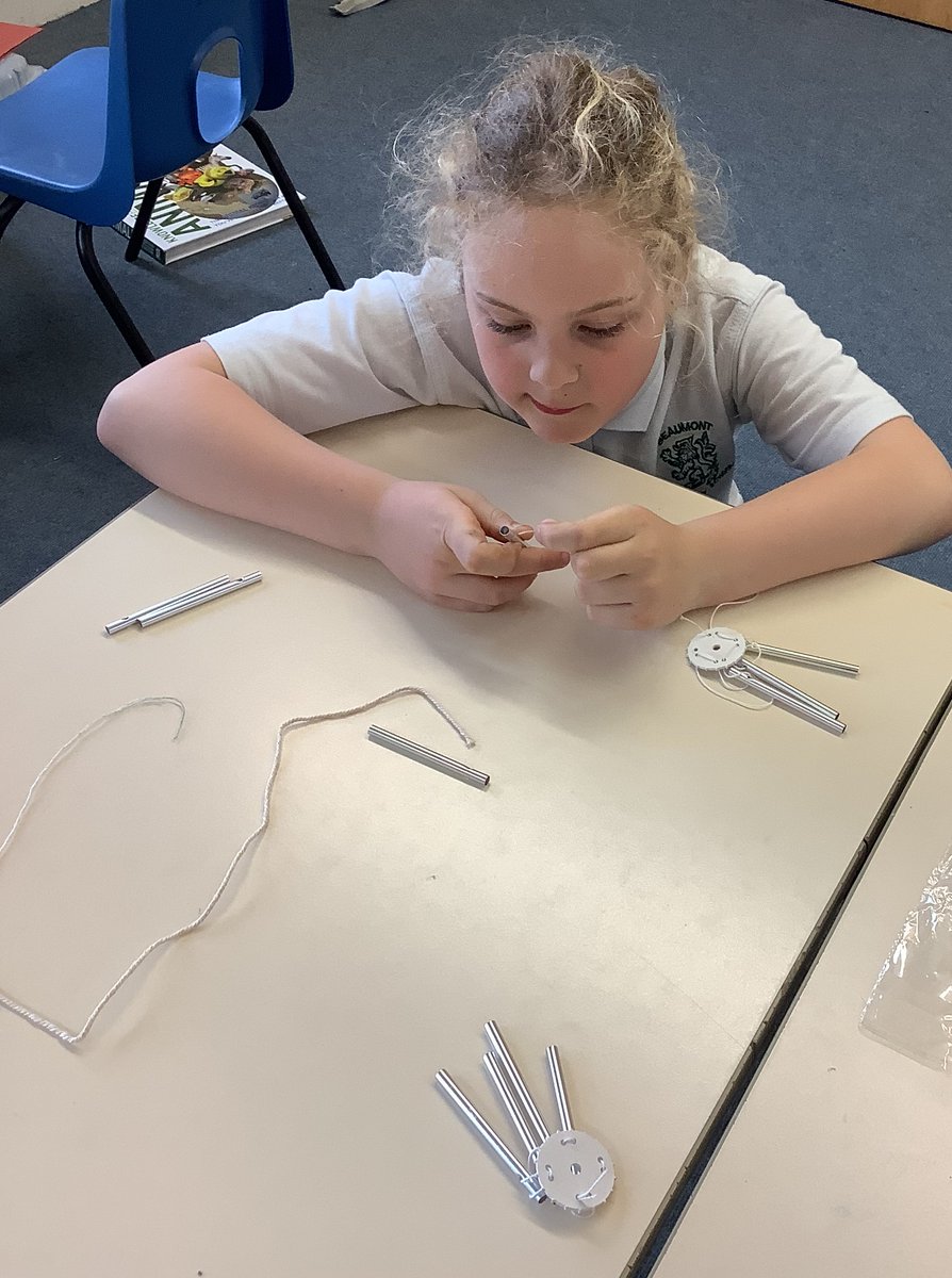 PrimaryBeaumont's tweet photo. Badgers class have been very busy designing and making beautiful wind chimes in their art lessons 🎨 once finished they will be hung in our new garden 🌱Great work Badgers! 🦡 https://t.co/kaZmwHMLR8