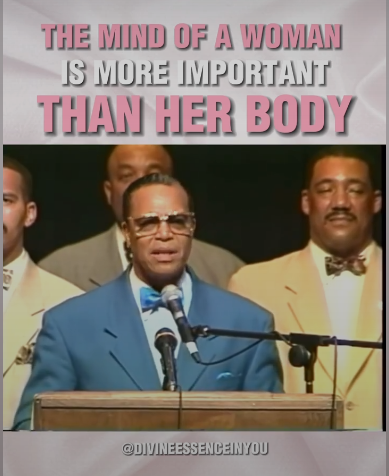 Renata564's tweet photo. "You are more than your body! You are God's Second Self, His Gift to humanity! All you have to do is live up to your God given potential." 
~The Honorable Minister @LouisFarrakhan 

https://t.co/AwWpjN0w5G
@IDenyDeny 

#Farrakhan #May11th #90thBirthAnniversay https://t.co/d4kmgBCLSC
