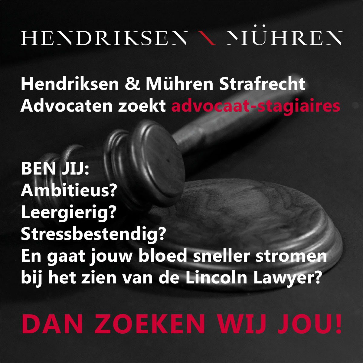 Onze vacature voor advocaat-stagiaire(s)! Vandaag in het Advocatenblad. De sollicitatie kan worden gemaild naar: info@strafrechtadvocaat.tv