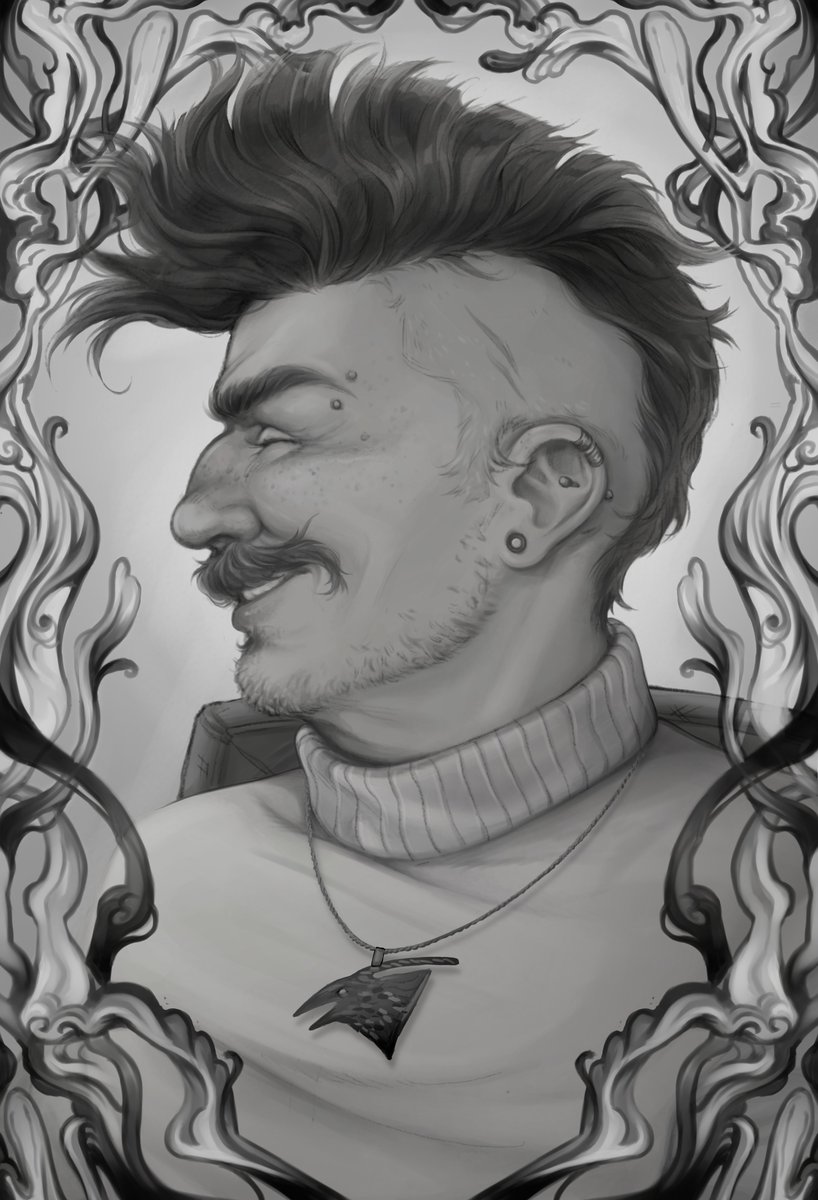 Cyobirdy's tweet photo. Dwarf portrait design commission for Lars🖤

#DnDcharacter https://t.co/RiycPG4yIa