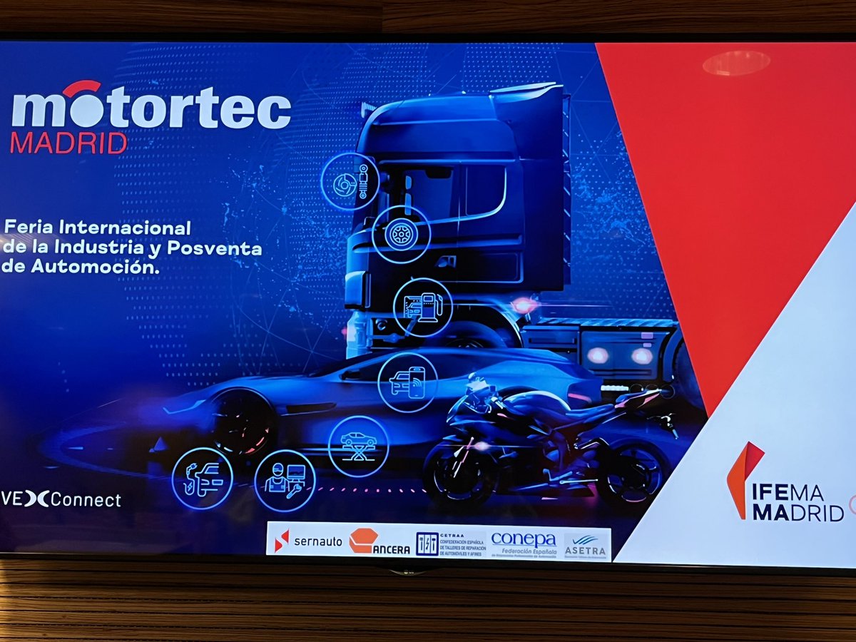 La industria de la posventa de Automoción vuelve a concentrarse  en @MOTORTECMadrid , la gran feria europea del sector que mira atenta a la #movilidad . Su próxima cita que hoy presentamos en <a href="/IFEMA/">IFEMA MADRID</a> será del 23al 26 abril 2025