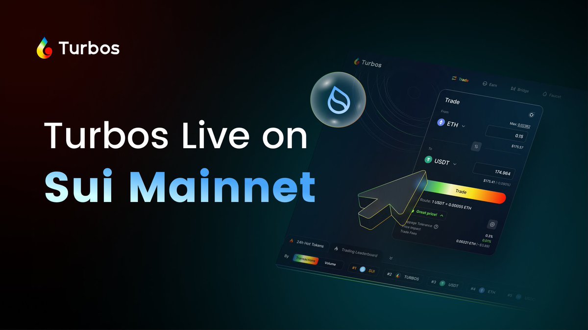 Turbos $TURBOS <a href="/Turbos_finance/">Turbos Finance</a>  目前正在IDO，据说现在场外白价格很高。 去舔了几个白给你们

抽：3 x 100u额度 WL
1.关注<a href="/Turbos_finance/">Turbos Finance</a> &amp; <a href="/sui_guide/">Sui Guide💧</a> <a href="/btcohmann/">Ohmann张奥曼</a> 
2.点赞+转发+评论区留SUI地址 

24h内开 

Turbos已上Sui主网，欢迎访问app.turbos.finance/pools
IDO规则: x.com/Turbos_finance…