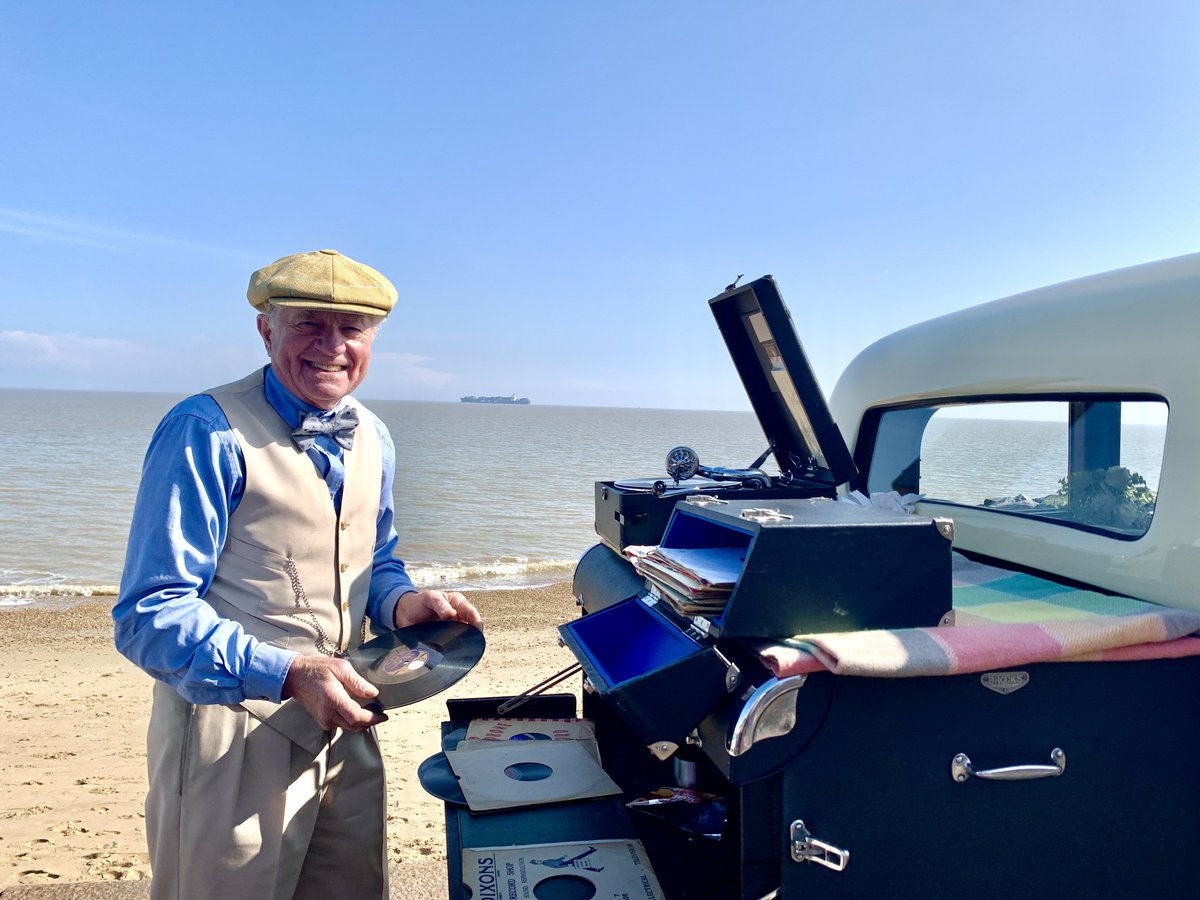 This from Sunday's wonderful Ipswich Transport Museum Vintage Vehicle Rally. This young gentleman was on the decks on the prom. Look out, Beach Street Felixstowe, you’ve got competition for your weekly Sets on the Beach…#GreatDaysByTheSea #LoveFelixstowe #felixstowebeach