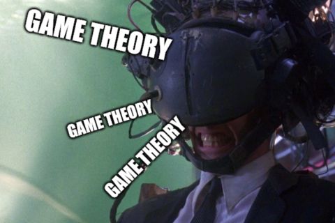 I have completed the #GameTheory course on Coursera. The course itself is really bad except for practical assignments. Thankfully, I found an incredible YouTube course <a href="/gametheory101/">William Spaniel</a> (William Spaniel).

Me, trying to absorb the Game Theory in the past few weeks: