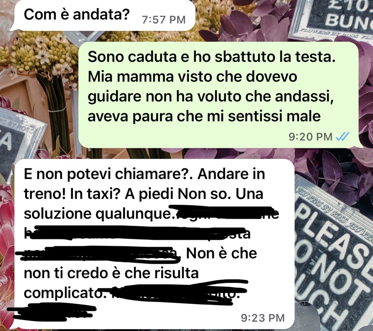 colo_lia's tweet photo. @lognerorebecca La mamma del mio ex… 
P. S.: mi sanguinava la testa, avevo la nausea e le vertigini https://t.co/dJVMl8t7bb