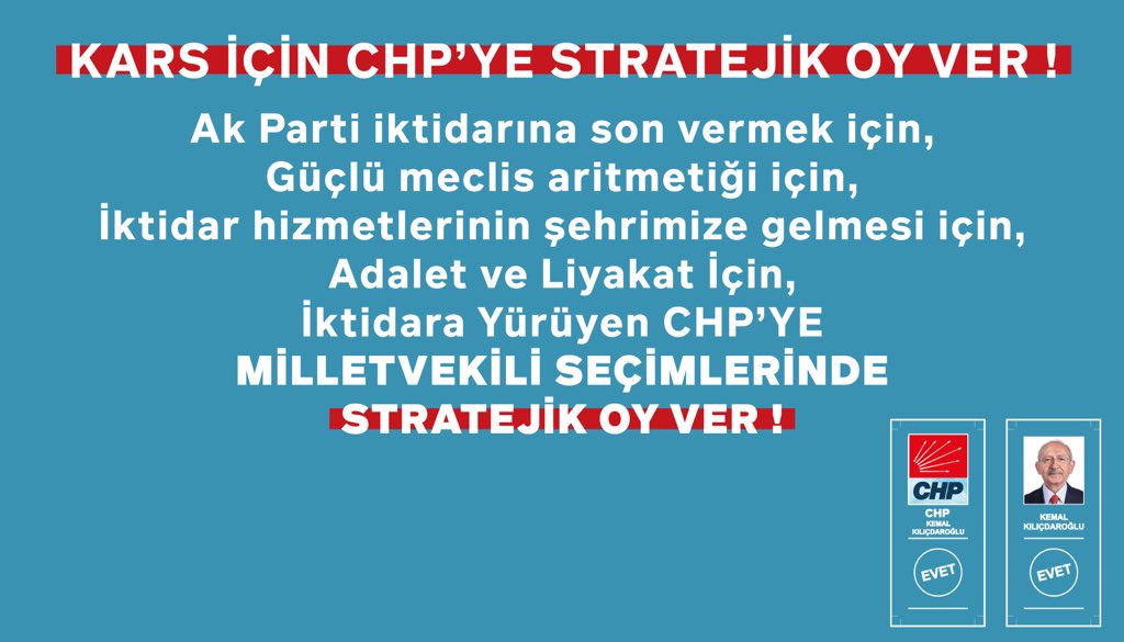 inanakgunalp's tweet photo. Kars için stratejik oy ver! https://t.co/Zckjk22z14