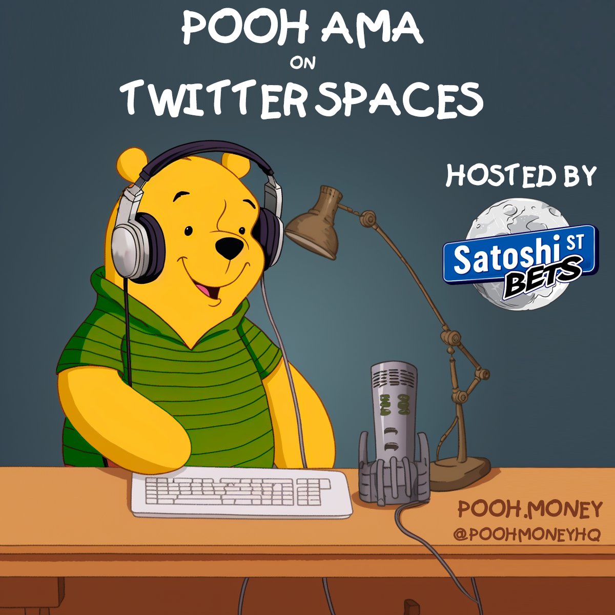 Starting soon! Listen to learn about $POOH and join the #poohcrew.