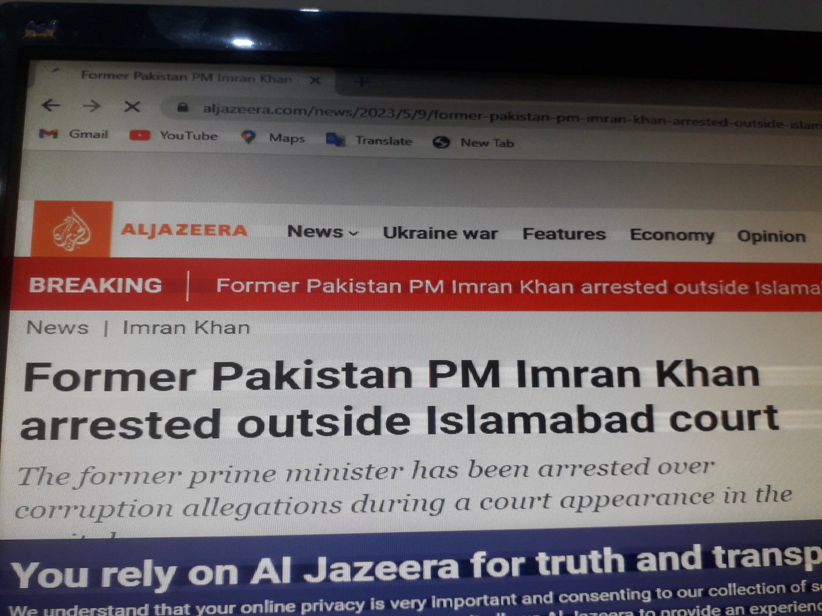ziaulhaq786's tweet photo. #imrankhan arrest has catched the attention of all prominent international media outlets 
#عمران_خان_ہماری_ریڈ_لائن 
#EnoughIsEnough https://t.co/z5bZwUSUJ7