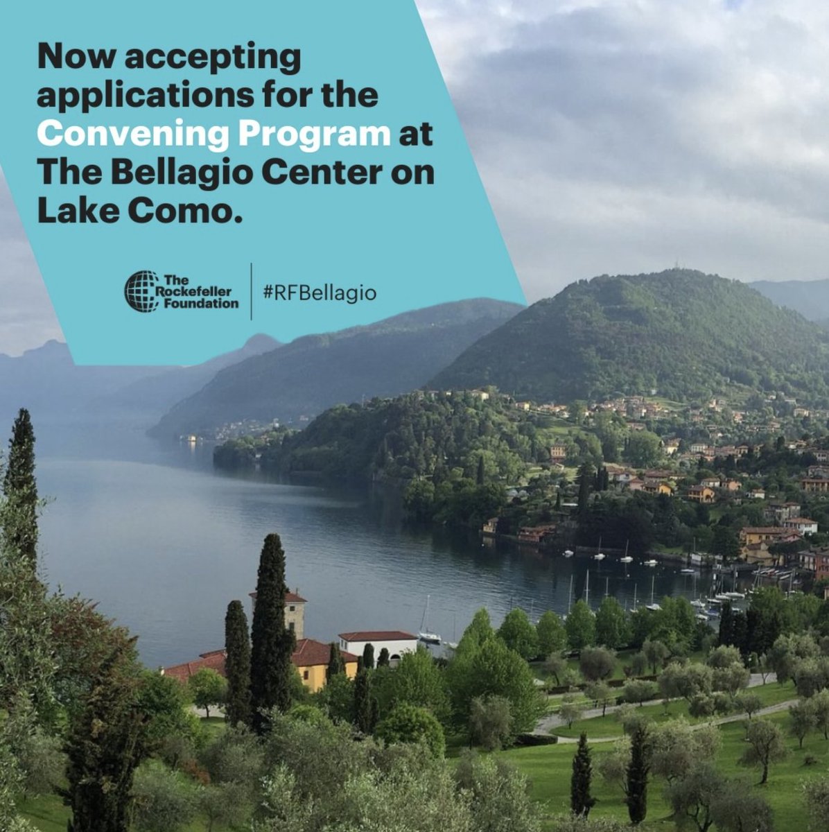 📢 Applications are now open for #RFBellagio Center Convening Program in Italy!
 
👉 Apply before June 16th, 2023. Visit this link: lnkd.in/grX5mGxJ

@RockefellerFdn