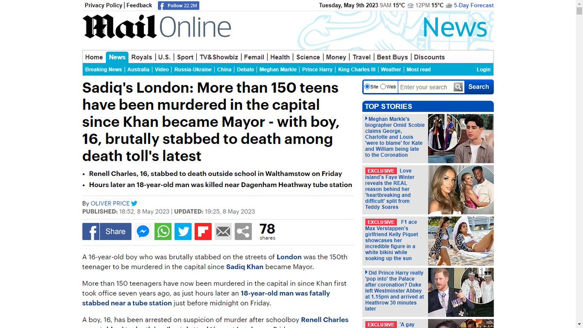 dannynolan64's tweet image. Now do 150 teenagers murdered in the capital since your mate, @SadiqKhan became Mayor (though of course @guardian missed the story).  And you could apologise live on air for getting stop and search so wrong.  

Because when you&apos;re wrong, you change your mind, right?

#pairof*****