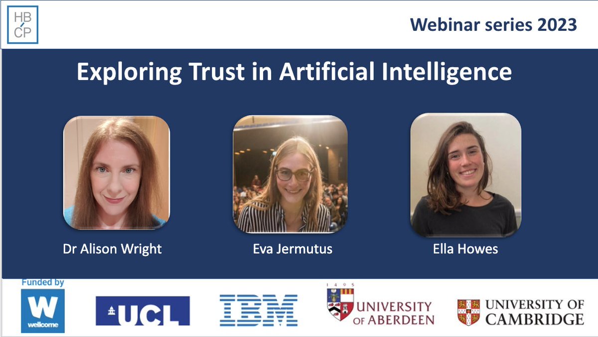 Join us on Wednesday 10th May (tomorrow!) at 4pm (BST) to find out more about the results of a public engagement project that explored what people want to know before deciding to trust Artificial Intelligence 

Sign up here: eventbrite.co.uk/e/exploring-tr…