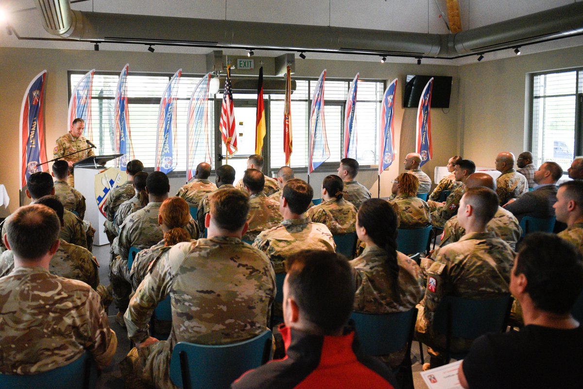 Today Col. Angel Estrada, @16thSustBde commander, hosted the Grand Opening of the Knights Lair Warrior Restaurant on Smith Barracks, Baumholder, Germany. The celebration highlighted the achievements of Soldiers and civilians who worked on the large project. @21stTSC @USArmyEURAF