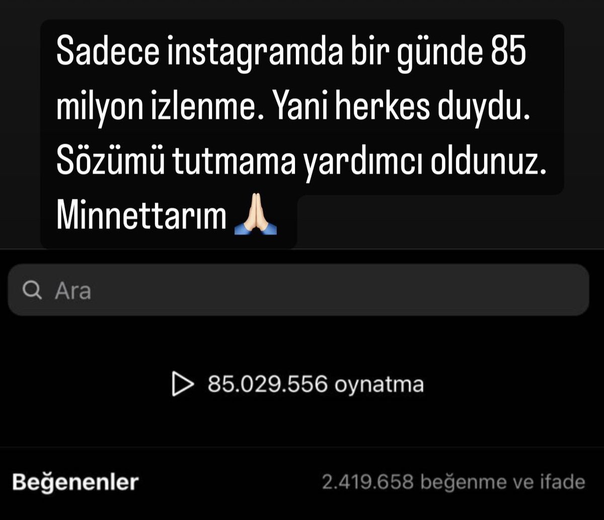 Sözümü yerde bırakmadınız… Minnettarım