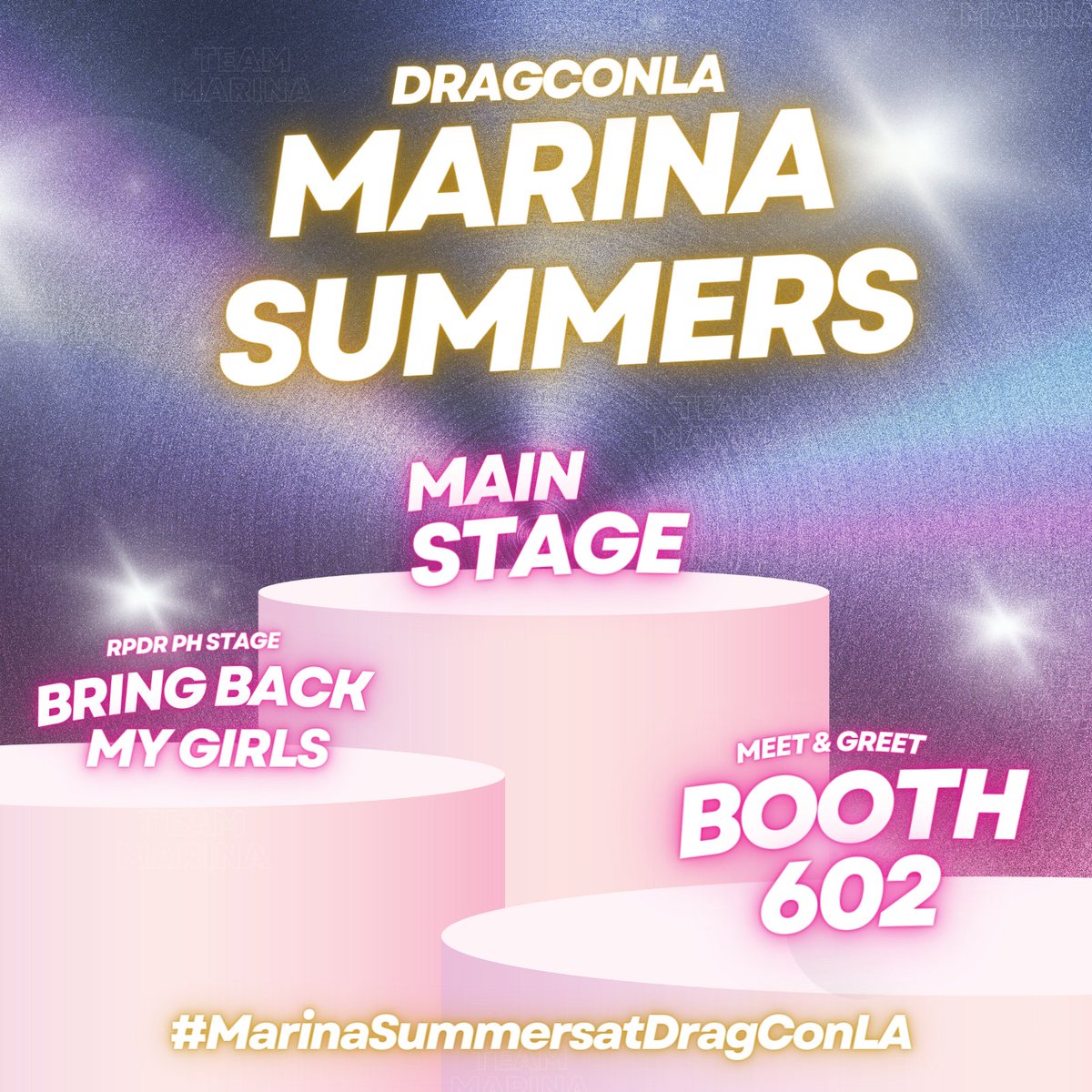 PSA: Ride to Rupauls DragCon LA is about to start 🏎️ 💨 Please be guided with our Filipinah Winnah’s ganaps 💅 

What are you most excited to see? 😏

#TeamMarinaPH #MarinaSummersPH #MarinaSummersatDragConLA #DragConLA