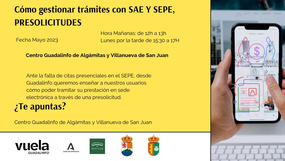 Aprende a realizar gestiones con SAE y SEPE , ante la falta de citas previas #presolicitudsepe #sepe #sae #vuelaguadalinfo