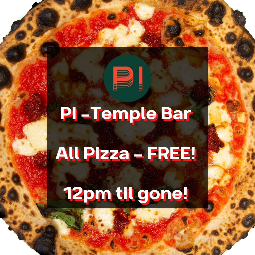 LoveTempleBar's tweet image. ⚠️ This is not a drill! The best pizza joint in the city are offering FREE pizza at their Temple Bar restaurant from 12PM today until they run out of dough. Act fast so you don't miss out! 🍕
#pizza #placestoeat #dublin #templebar #pipizza