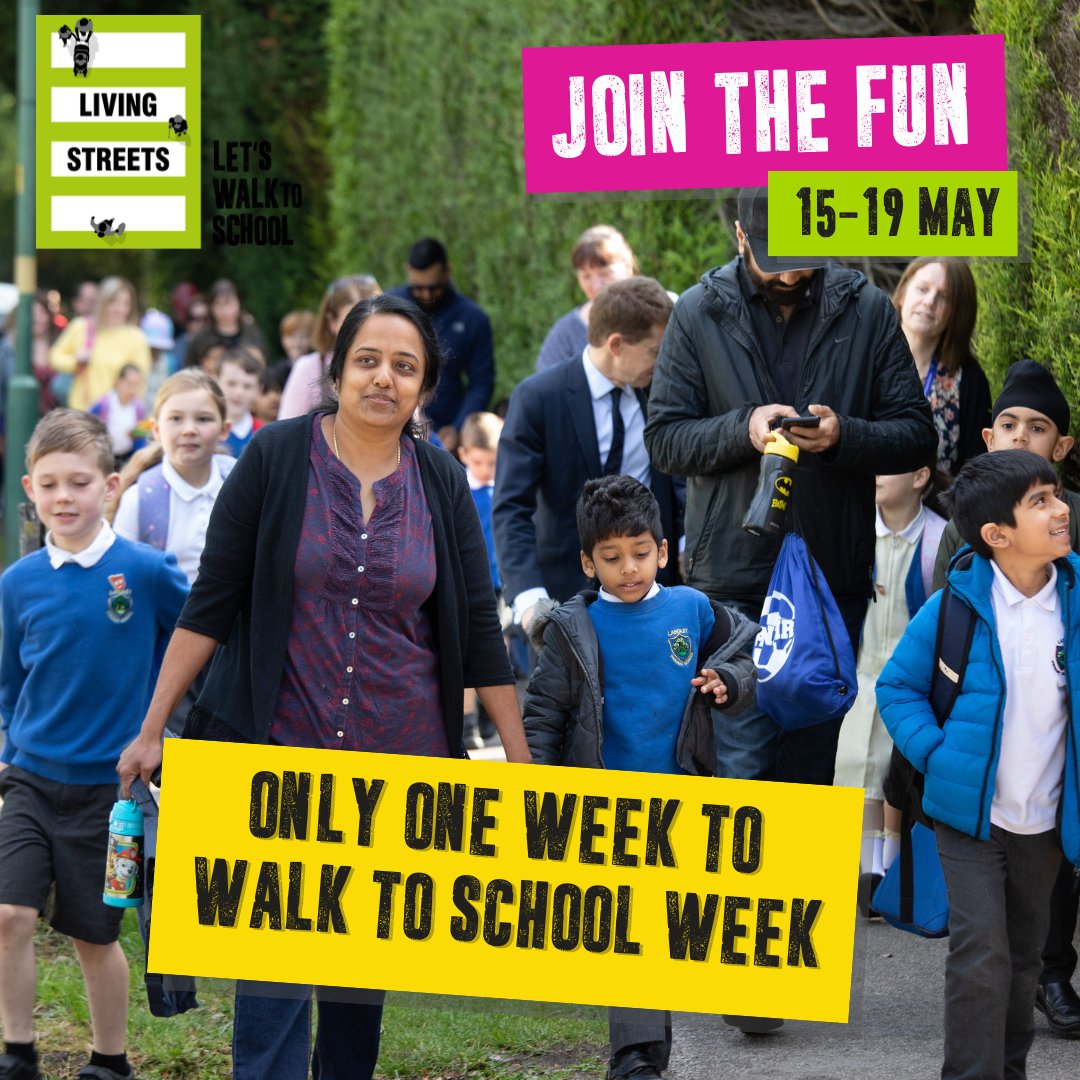 So close now! Less than one week till #WalkToSchoolWeek.  Join us and over 1,000 schools already signed up for this week-long celebration of the walk to school!