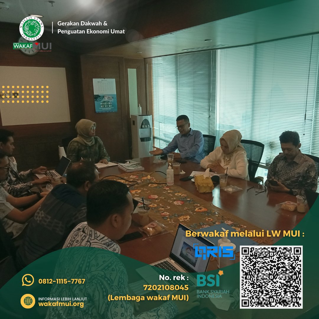 wakaf_mui's tweet photo. Kolaborasi Lembaga Wakaf MUI dengan Bank Indonesia dan Enhaii Halal Tourism Centre Politeknik Pariwisata NHI Bandung (EHTC-PPNHIB) untuk perkembangan pariwisata halal berbasis wakaf produktif. #wakaf #danaabadi #hijrah #mariberwakaf #sedekah #pariwisata #pariwisatahalal https://t.co/l26SNEaiNv