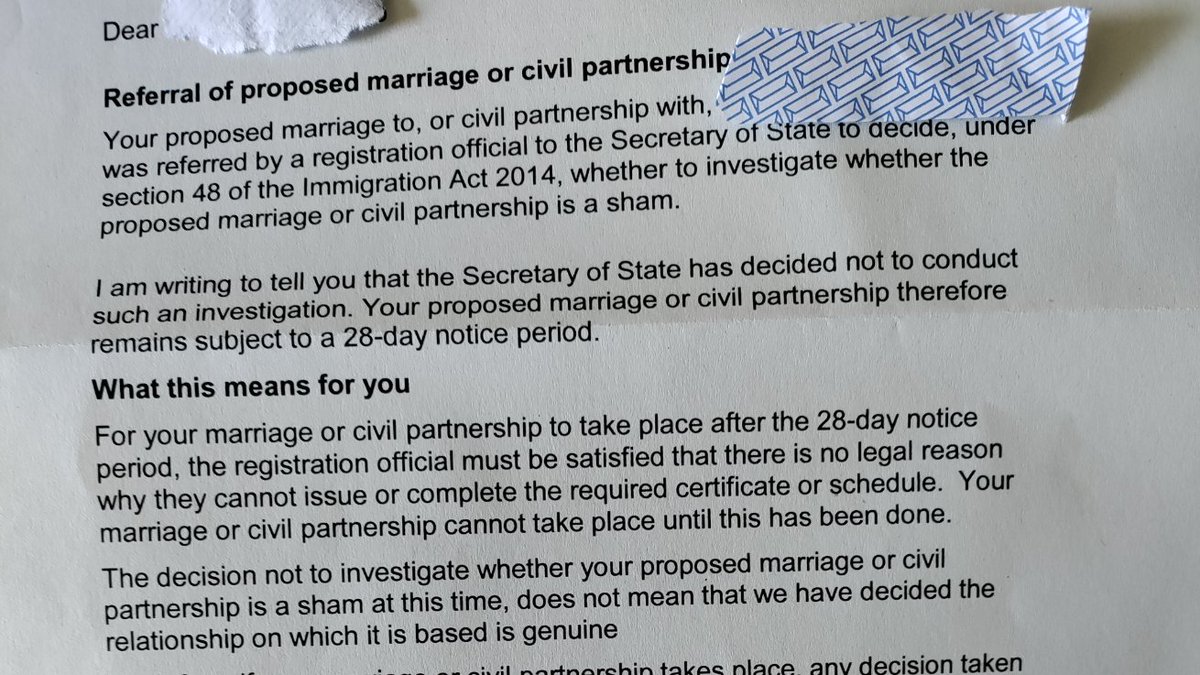 Just got this letter. Is this a normal routine check, or is this part of what they call hostile environment in the UK? It was quite a shock this morning... Can anybody share similar experiences? #marriage #homeoffice #hostile #UK