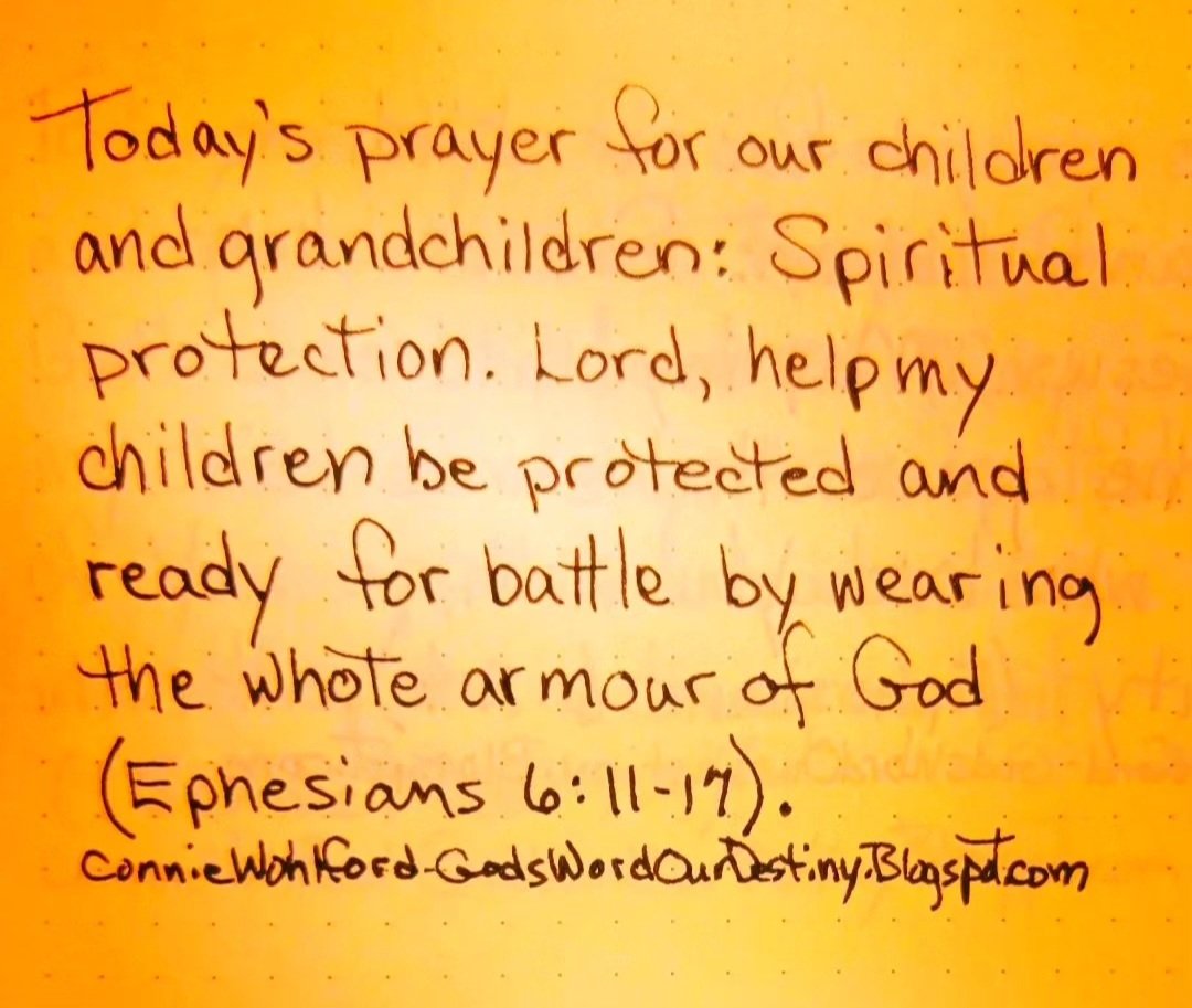 Today  ...

#spiritualprotection #protection #ready #readyforbattle #armorofGod #armor #wholearmorofGod #prayforchildren #GodsWordOurDestiny GodsWordOurDestiny.wordpress.com