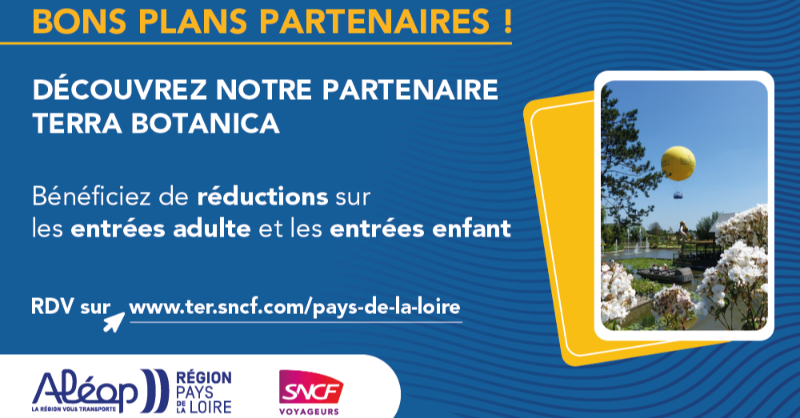 TERPays2LaLoire's tweet photo. [#BonsPlansTER] 🌿 Direction @Angers pour (re)découvrir le parc végétal @terrabotanica ! Votre #AbonnementTuttiIllimité, #CarteMezzo ou #ForfaitMulti vous permet de bénéficier de réductions sur les entrées jusqu'au 05/11. #OnEnProfite 🙌

Pour ➕ d'infos, suivez le guide ! ⤵️