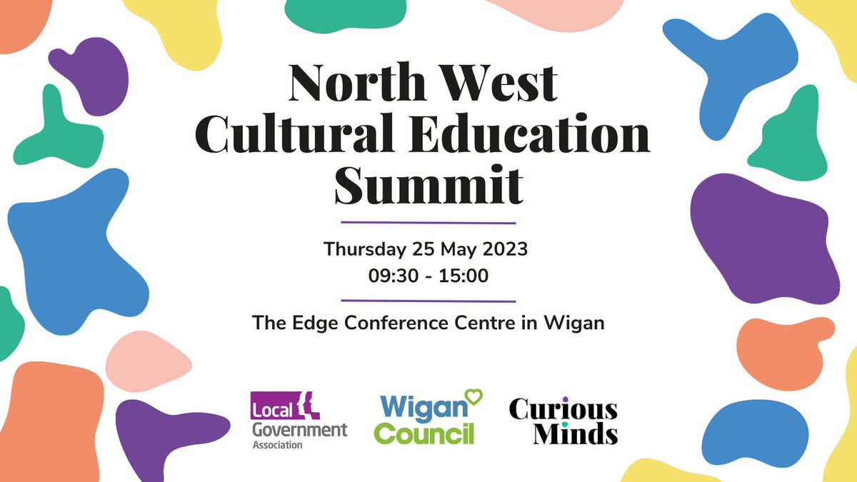 Join us for an opportunity to discuss the findings of the Commission on Culture &amp; Local Government and to consider future collaborations.

The North West Cultural Education Summit is taking place on 25 May, 09:30 – 3:00 pm in Wigan. 

FREE tickets &amp; info: nwculturaledsummit.eventbrite.co.uk