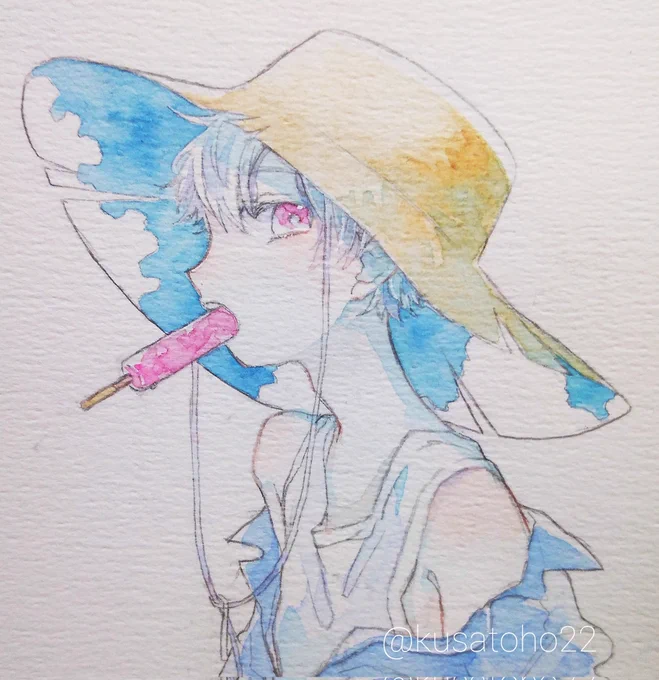 #アイスの日 ちょっと前に描いたワンドロ