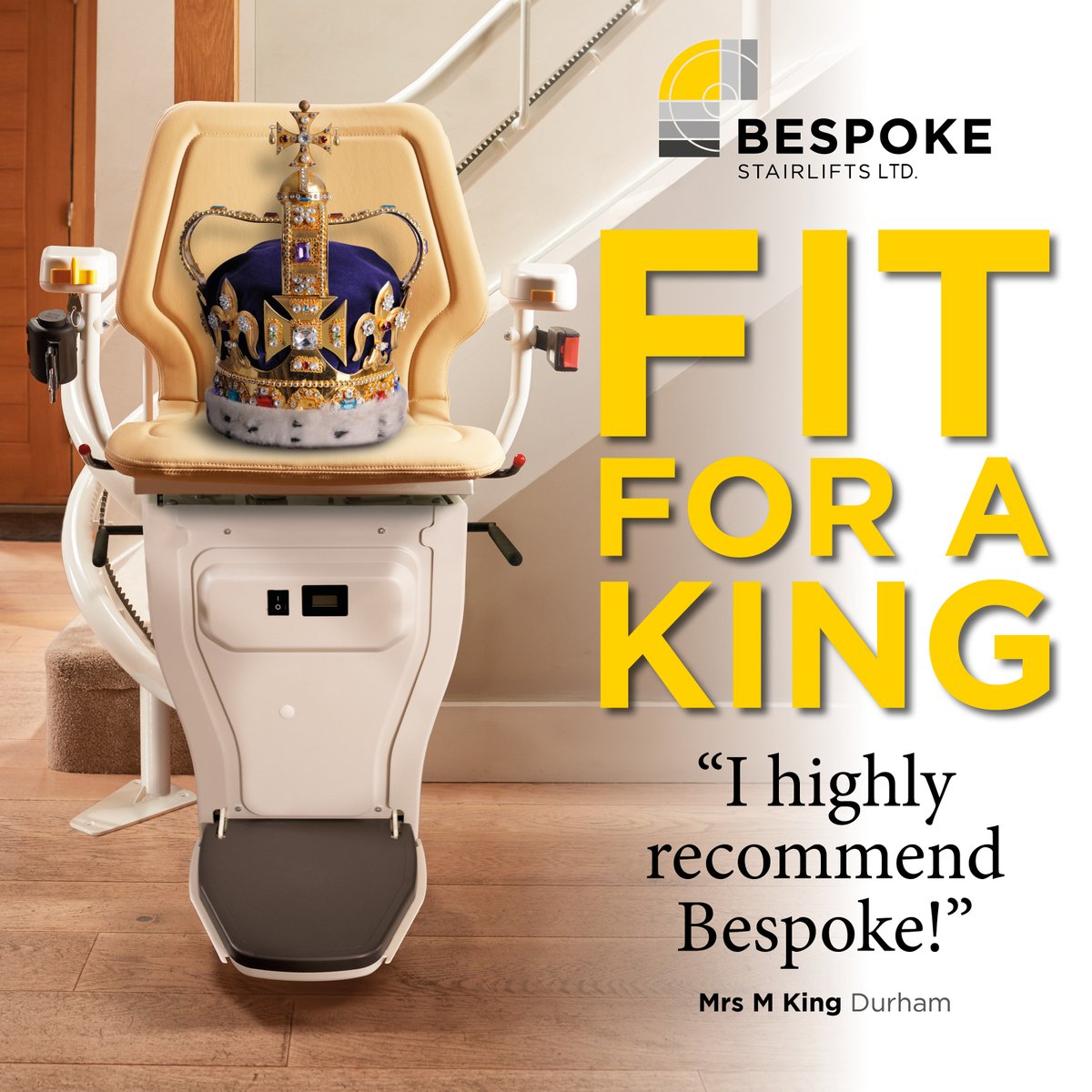 "I recently had my #stairlift installed after much deliberation and I'm so #happy that I chose the #Infinity, it fits perfectly. I highly recommend <a href="/BespokeLifts/">Bespoke Stairlifts Limited</a>!"

Mrs M King
Durham

bespokestairlifts.com

#Synergy #chair #Lift #Mobility #worldwide #Global #partners #sales