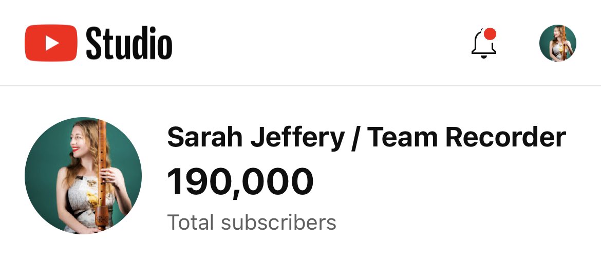 190k subs for Team Recorder! 😌❤️

It’s funny seeing how the platform has changed in the 7,5 years I’ve been making videos, and after the big Twoset/Davie504 viral boost things levelled off for a while. But I’m v grateful to have a steady, supportive communtiy on there!